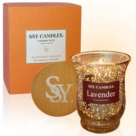 Scented Lavender Soy Wax Jar Candle with Wooden Wick - 8.4oz, Burns for 50 Hours